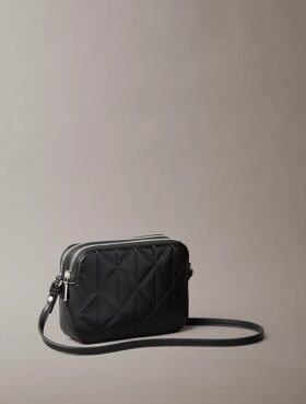 Borsa per fotocamera con logo trapuntato
