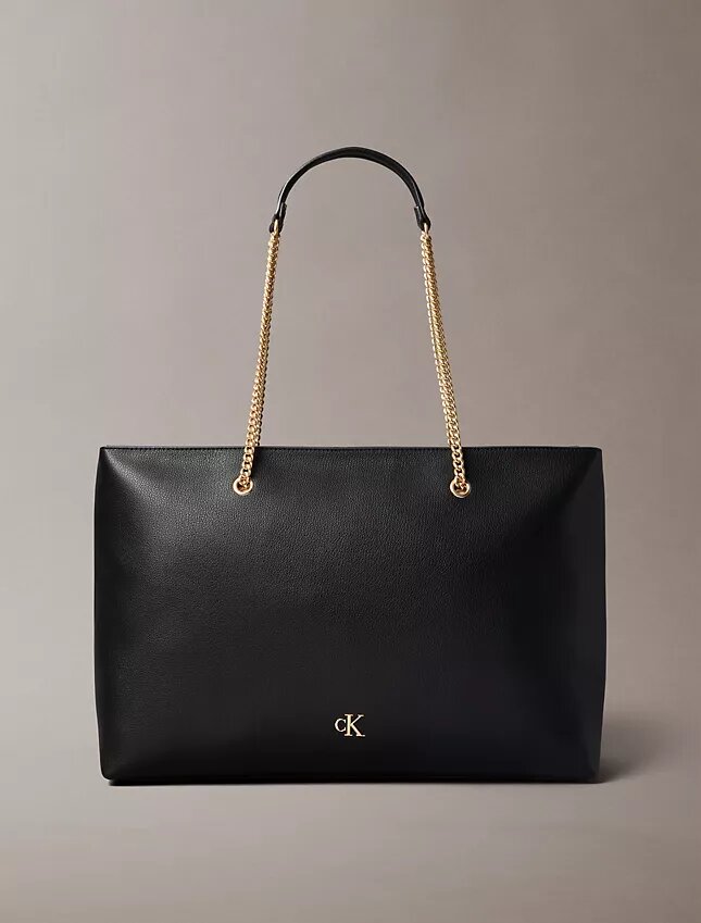 Borsa tote con tracolla a catena e dettagli metallici Borsa tote con tracolla a catena e dettagli metallici