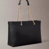 Borsa tote con tracolla a catena e dettagli metallici Borsa tote con tracolla a catena e dettagli metallici
