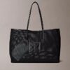 Borsa tote grande in rete con logo