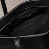 Borsa tote in finta pelle con texture a ciottoli e logo Borsa tote in finta pelle con texture a ciottoli e logo