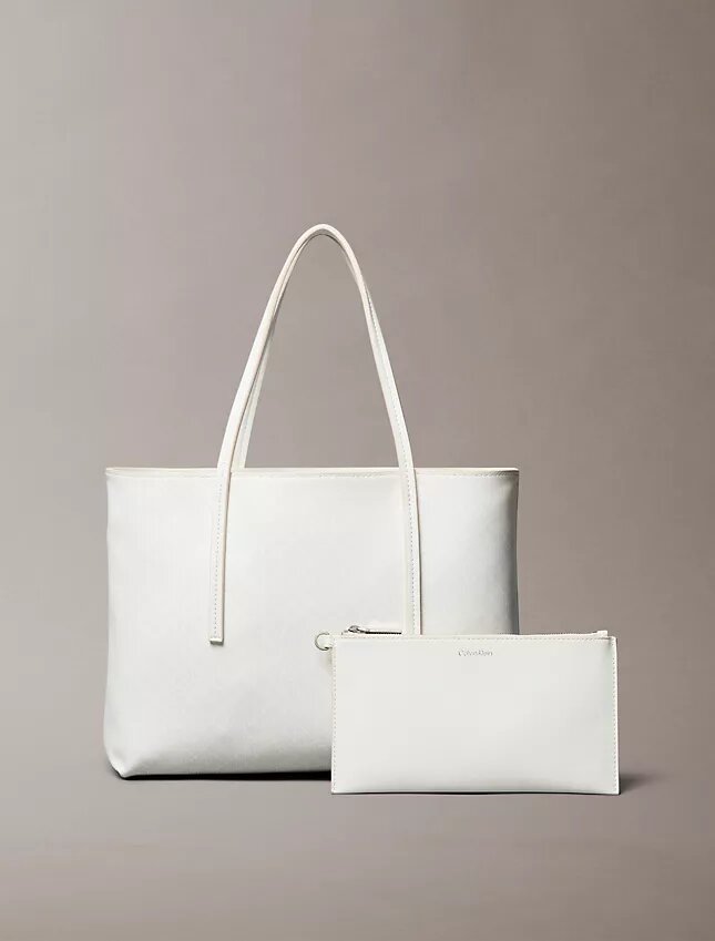 Borsa tote piccola con logo emblema su tutta la superficie e tasca interna Borsa tote piccola con logo emblema su tutta la superficie e tasca interna