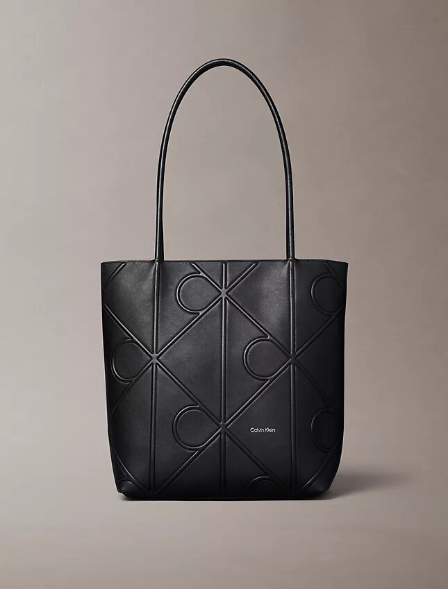 Borsa tote piccola con logo in rilievo Borsa tote piccola con logo in rilievo