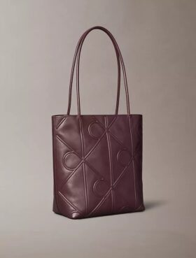 Borsa tote piccola con logo in rilievo