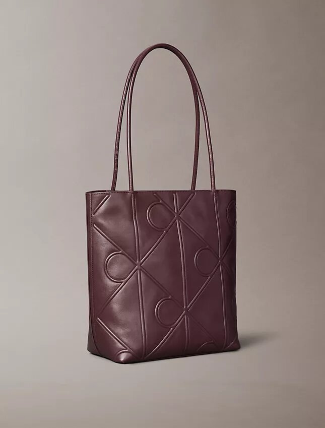 Borsa tote piccola con logo in rilievo Borsa tote piccola con logo in rilievo