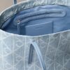 Borsa tote piccola in Denim con logo Emblem su tutta la superficie Borsa tote piccola in Denim con logo Emblem su tutta la superficie