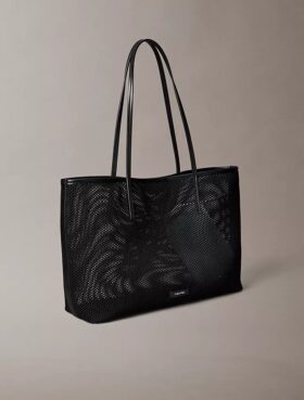 Borsa tote piccola in rete con logo