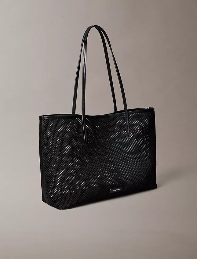 Borsa tote piccola in rete con logo Borsa tote piccola in rete con logo