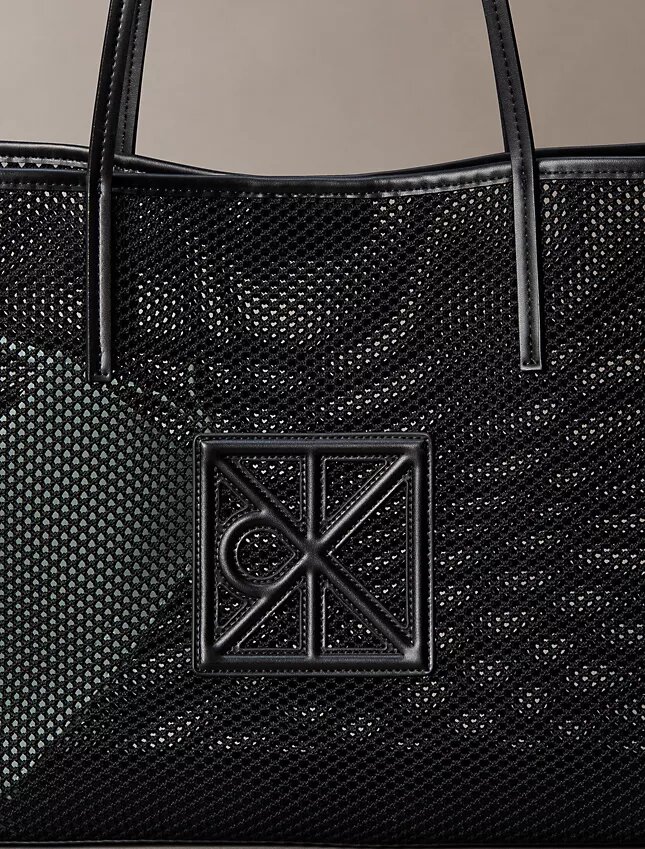 Borsa tote piccola in rete con logo Borsa tote piccola in rete con logo