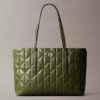 Borsa tote piccola trapuntata con logo Borsa tote piccola trapuntata con logo