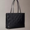 Borsa tote piccola trapuntata con logo Borsa tote piccola trapuntata con logo