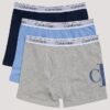 Boxer aderenti in cotone Cotton Stretch con Monogram per bambini, confezione da 3 Boxer aderenti in cotone Cotton Stretch con Monogram per bambini, confezione da 3