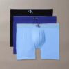 Boxer aderenti in cotone Cotton Stretch con monogramma grafico, confezione da 3 Boxer aderenti in cotone Cotton Stretch con monogramma grafico, confezione da 3