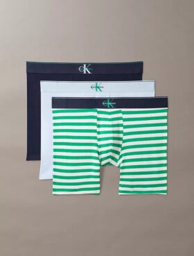 Boxer aderenti in cotone Cotton Stretch con monogramma grafico, confezione da 3