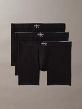 Boxer aderenti in cotone Cotton Stretch con monogramma grafico, confezione da 3