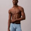 Boxer aderenti in cotone Cotton Stretch con monogramma grafico, confezione da 3 Boxer aderenti in cotone Cotton Stretch con monogramma grafico, confezione da 3