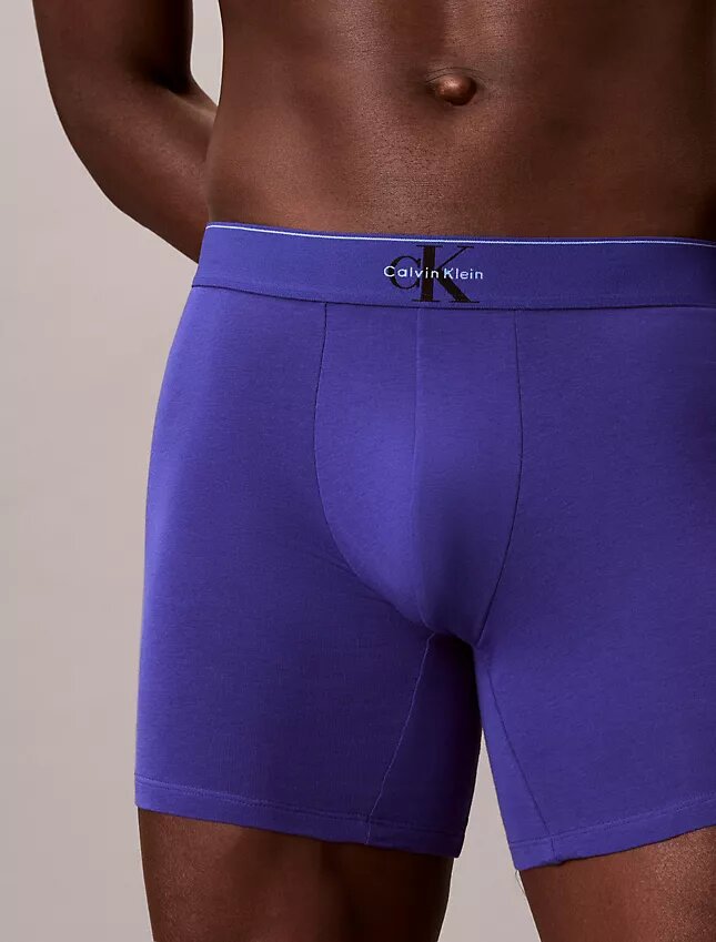 Boxer aderenti in cotone Cotton Stretch con monogramma grafico, confezione da 3 Boxer aderenti in cotone Cotton Stretch con monogramma grafico, confezione da 3