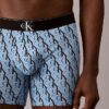 Boxer aderenti in cotone Cotton Stretch con monogramma grafico, confezione da 3 Boxer aderenti in cotone Cotton Stretch con monogramma grafico, confezione da 3