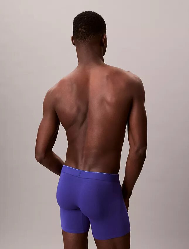 Boxer aderenti in cotone Cotton Stretch con monogramma grafico, confezione da 3 Boxer aderenti in cotone Cotton Stretch con monogramma grafico, confezione da 3