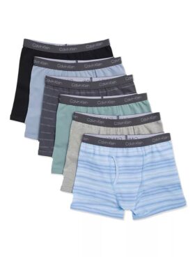 Boxer aderenti in cotone Cotton Stretch da bambino, confezione da 6