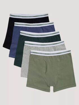 Boxer aderenti in cotone Cotton Stretch per bambini, confezione da 5