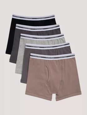 Boxer aderenti in cotone Cotton Stretch per bambini, confezione da 5