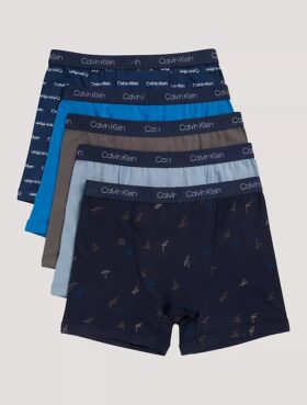Boxer aderenti in cotone Cotton Stretch per bambini, confezione da 5