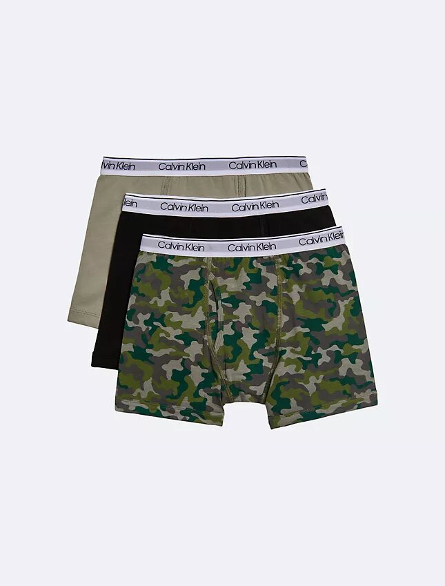 Boxer aderenti in cotone elasticizzato per bambini, confezione da 3 Boxer aderenti in cotone elasticizzato per bambini, confezione da 3