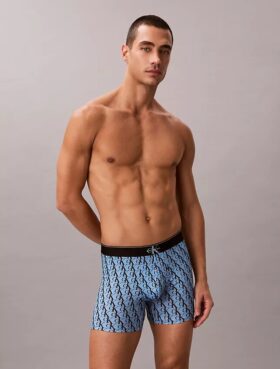 Boxer aderenti in microfibra con monogramma grafico