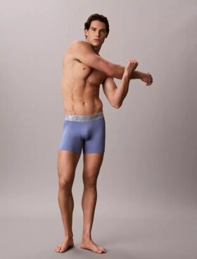 Boxer Brief in microfibra elasticizzata color acciaio