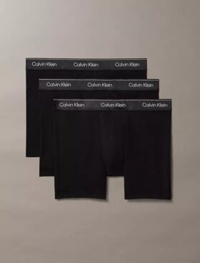 Boxer Icon in Cotton Stretch metallizzato, confezione da 3 Boxer aderenti