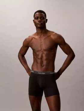 Boxer Icon in Cotton Stretch metallizzato, confezione da 3 Boxer aderenti