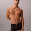 Boxer Low Rise Trunk in microfibra con grafica Monogram Boxer Low Rise Trunk in microfibra con grafica Monogram