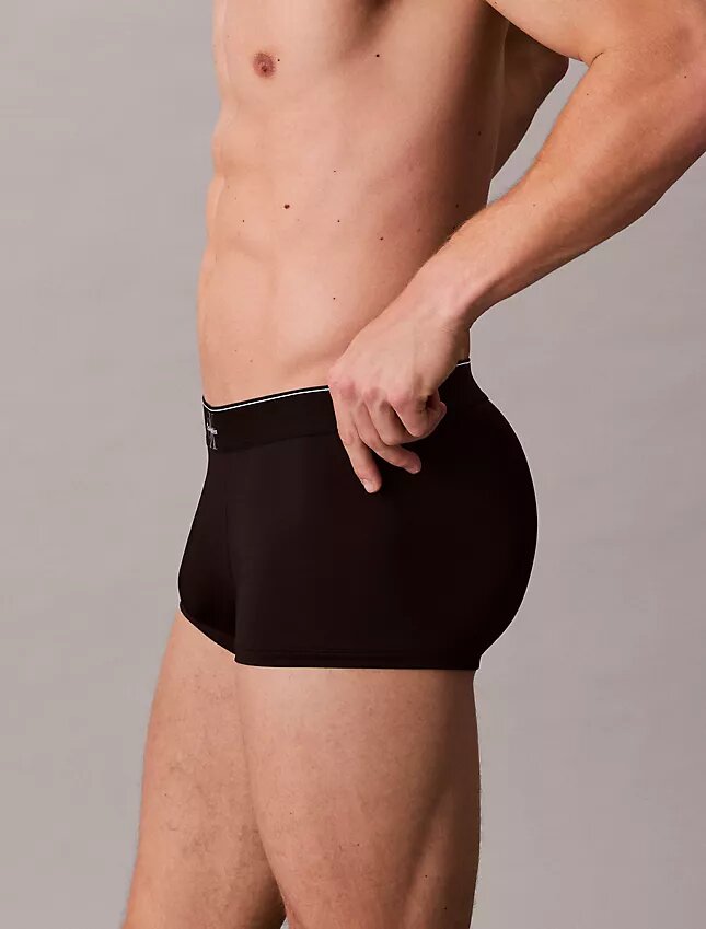 Boxer Low Rise Trunk in microfibra con grafica Monogram Boxer Low Rise Trunk in microfibra con grafica Monogram