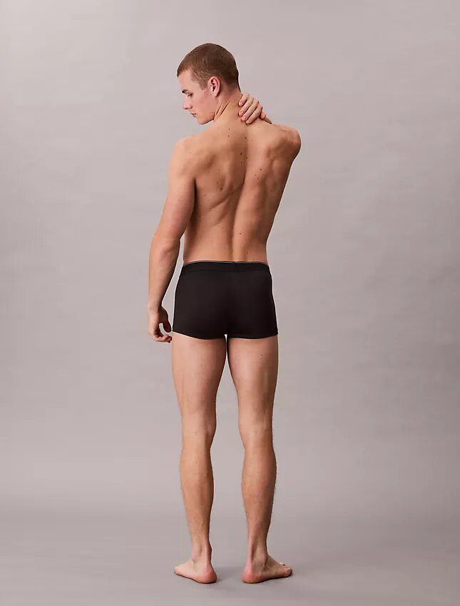 Boxer Low Rise Trunk in microfibra con grafica Monogram Boxer Low Rise Trunk in microfibra con grafica Monogram