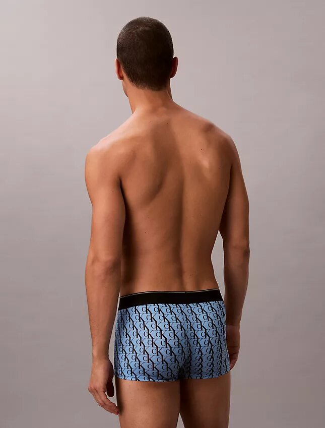 Boxer Low Rise Trunk in microfibra con grafica Monogram Boxer Low Rise Trunk in microfibra con grafica Monogram