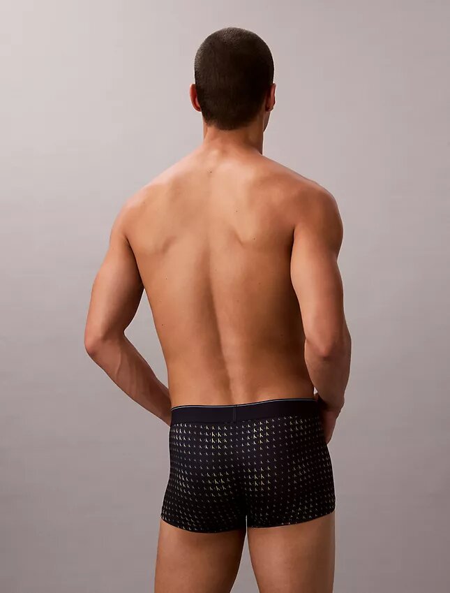 Boxer Low Rise Trunk in microfibra con grafica Monogram Boxer Low Rise Trunk in microfibra con grafica Monogram