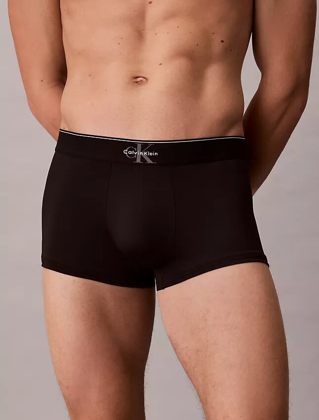 Boxer Low Rise Trunk in microfibra con grafica Monogram Boxer Low Rise Trunk in microfibra con grafica Monogram