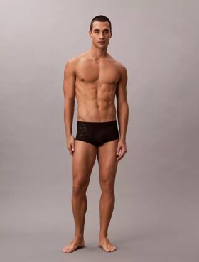 Boxer Low Rise Trunk in microfibra con pizzo