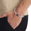 Bracciale a catena a maglie scolpite Bracciale a catena a maglie scolpite