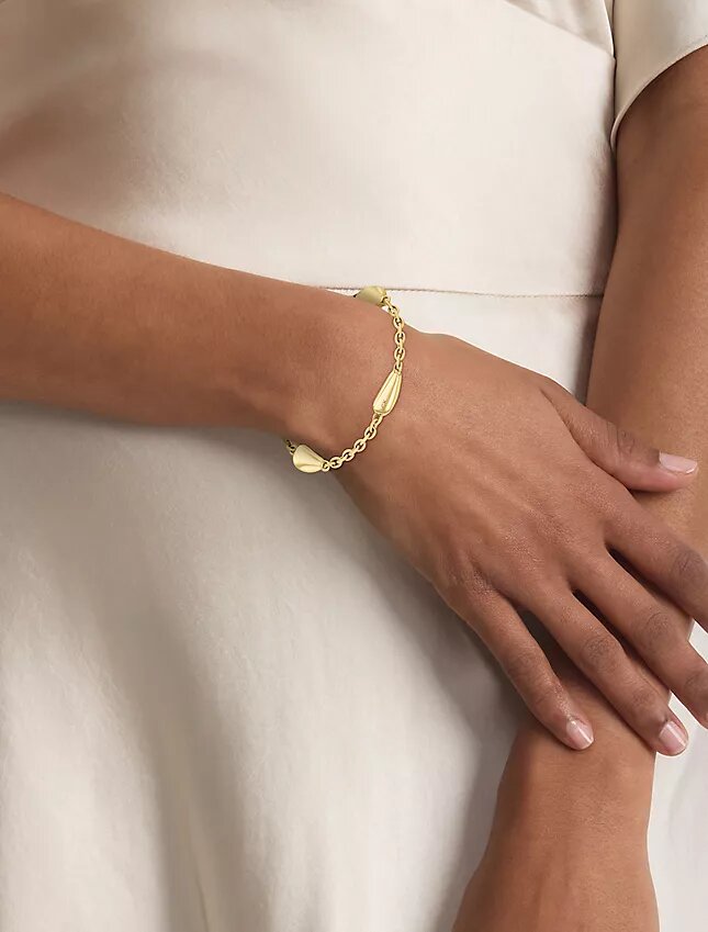 Bracciale a catena con pendente a goccia Bracciale a catena con pendente a goccia