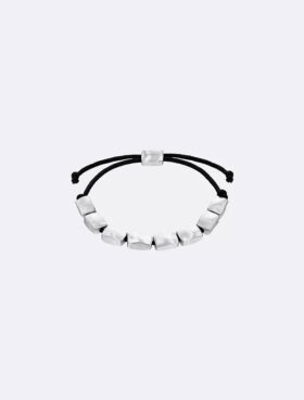 Bracciale con perline a forma di rettangolo organico