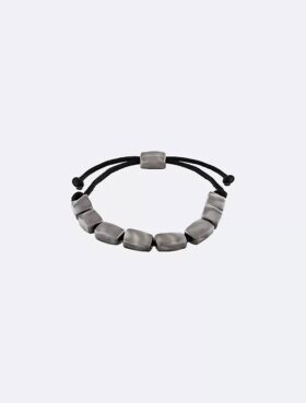 Bracciale con perline a forma di rettangolo organico