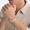 Bracciale con perline a forma di rettangolo organico Bracciale con perline a forma di rettangolo organico
