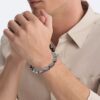 Bracciale con perline a forma di rettangolo organico Bracciale con perline a forma di rettangolo organico