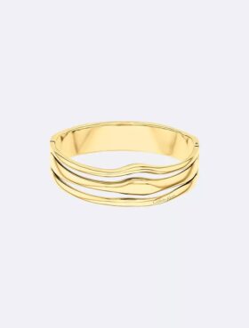 Bracciale rigido con forma fluida e scultorea