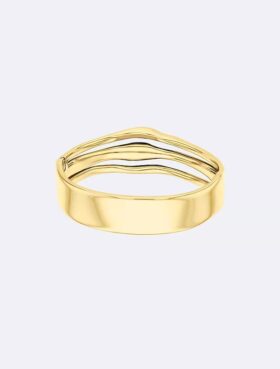 Bracciale rigido con forma fluida e scultorea