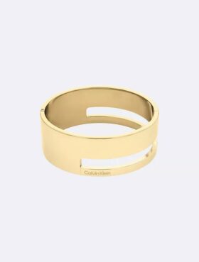 Bracciale rigido scultoreo con chiusura a cerniera