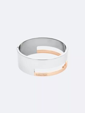 Bracciale rigido scultoreo con chiusura a cerniera