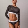 Bralette a maniche lunghe leggermente foderata in cotone Modal Icon